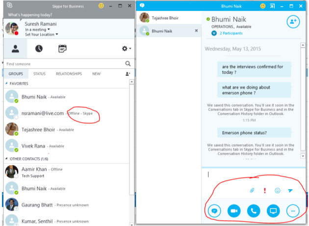 Skype for Business, Screenshot | Skype for Business | TechGyan - CLoud Changes Everything