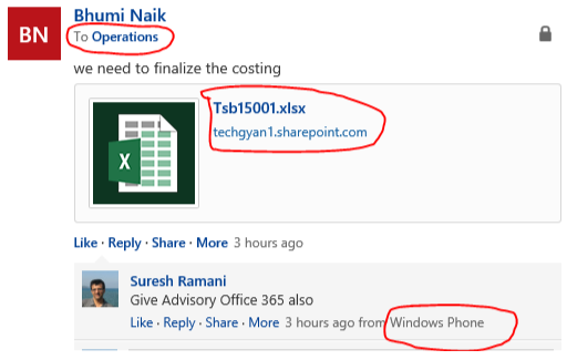 Yammer, Screenshot-2 | Yammer | TechGyan - Cloud Changes Everything